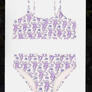 Roller Rabbit purple monkey bikini kids